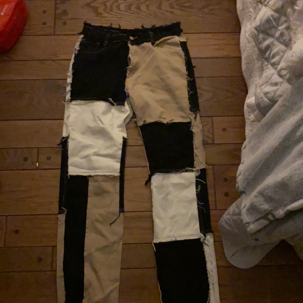 Trendy Patchwork Pants